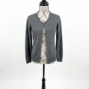 7th Avenue Design Studio NY&Co Gray Chelsea Cardigan Sweater - Large